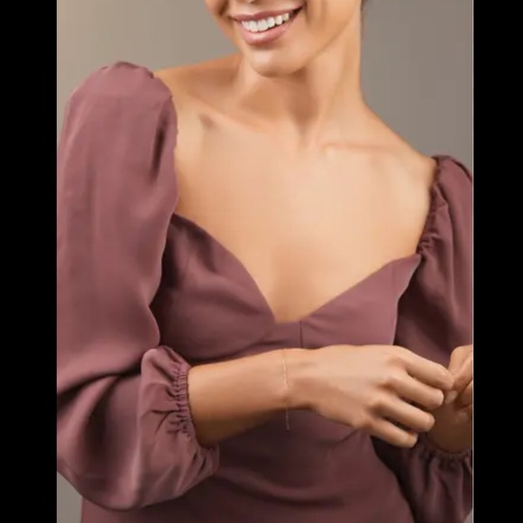 Wilfred Dusty RoseNovella Recycled Polyester Blend Satin Small Slit Mini Dress 0 - Picture 9 of 16